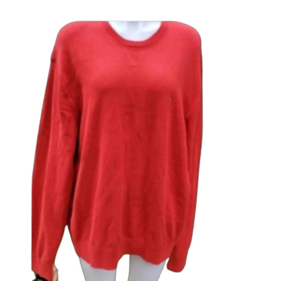 Tommy Hilfiger Red V‎ neck sweater XXL - Picture 1 of 8
